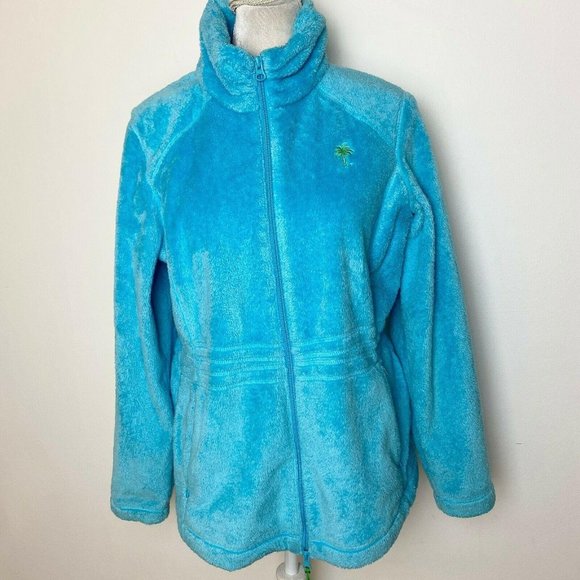Lilly Pulitzer Jackets & Blazers - Lilly Pulitzer Sz Large Maddie Fleece Jacket Blue